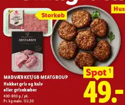 Lidl Hakket gris og kalv eller grisekæber tilbud