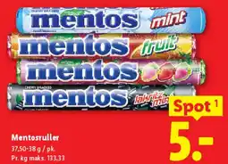 Lidl Mentos ruller tilbud