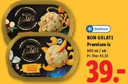 Lidl BON GELATI Premium is (bøtte) tilbud