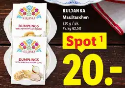 Lidl Kuljanka Maultaschen / Dumplings tilbud