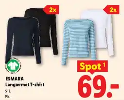 Lidl ESMARA Langærmet T-shirt (2-pack) tilbud