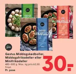 SPAR Gestus Middagsködboller / Middagsfrikadeller / Minifrikadeller tilbud