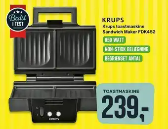 Skousen Krups toastmaskine Sandwich Maker FDK452 tilbud