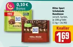 REWE DE Ritter Sport Schokolade Nussklasse, EUR 1.69 tilbud