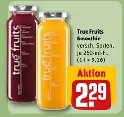 REWE DE True Fruits Smoothie, EUR 2.29 tilbud