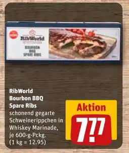 REWE DE RibWorld Bourbon BBQ Spare Ribs, EUR 7.77 tilbud