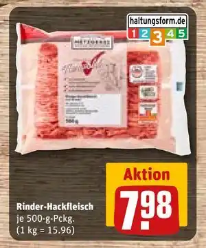 REWE DE Rinder-Hackfleisch, EUR 7.98 tilbud