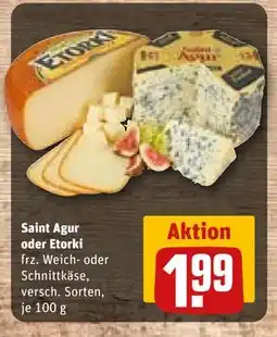 REWE DE Saint Agur oder Etorki, EUR 1.99 tilbud