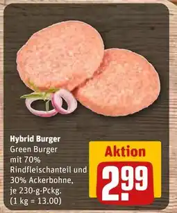 REWE DE Hybrid Burger, EUR 2.99 tilbud