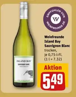 REWE DE Weinfreunde Island Bay Sauvignon Blanc, EUR 5.49 tilbud