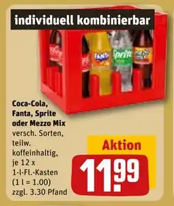 REWE DE Coca-Cola, Fanta, Sprite oder Mezzo Mix, EUR 11.99 tilbud
