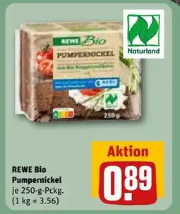 REWE DE REWE Bio Pumpernickel, EUR 89 tilbud