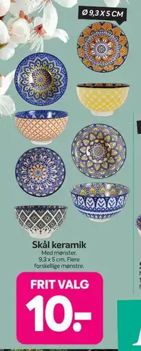 Din Isenkræmmer Skål keramik tilbud