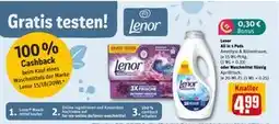 REWE DE Lenor Waschmittel oder Waschmittel flüssig, EUR 4.99 tilbud