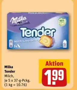 REWE DE Milka Tender, EUR 1.99 tilbud