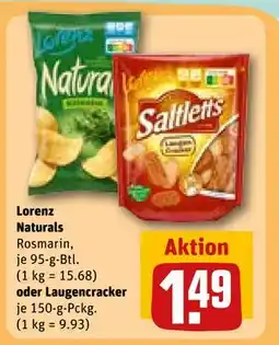 REWE DE Lorenz Naturals oder Laugencracker, EUR 1.49 tilbud
