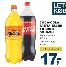 Let-Køb Coca‑Cola, Fanta eller Tuborg Squash tilbud