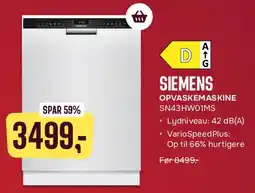 Skousen Siemens opvaskemaskine (top højre) tilbud