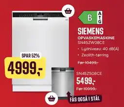 Skousen Siemens opvaskemaskine (midt højre) tilbud