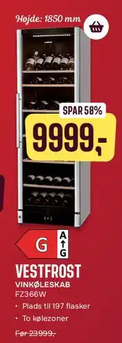 Skousen Vestfrost vinkøleskab tilbud