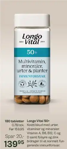 Helsam Longo Vital 50+ tilbud