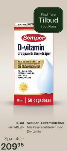 Helsam D-vitamin dråber tilbud