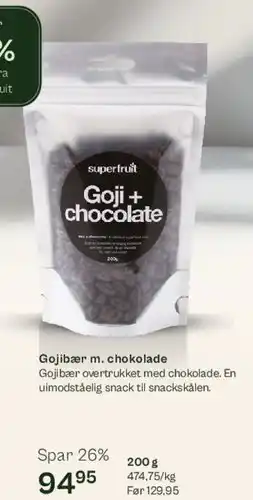 Helsam Gojibær m. chokolade tilbud