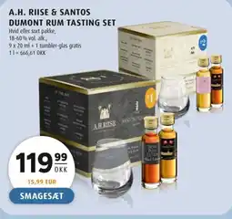 Scandinavian Park A.H.Riise & Santos dumont rum tasting set tilbud