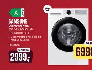 Skousen SAMSUNG VASKEMASKINE WW10FG5U34AHEE tilbud
