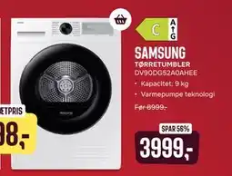 Skousen SAMSUNG TØRRETUMBLER. DV90DG52A0AHEE tilbud