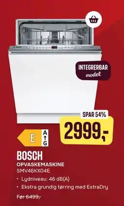 Skousen BOSCH OPVASKEMASKINE SMV46KX04E tilbud