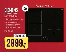 Skousen SIEMENS KOGEPLADE ED61RBSB6E tilbud