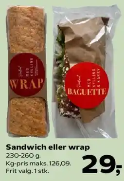 SuperBrugsen Sandwich eller wrap tilbud