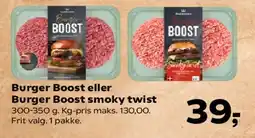 SuperBrugsen Burger Boost eller Burger Boost smoky twist tilbud
