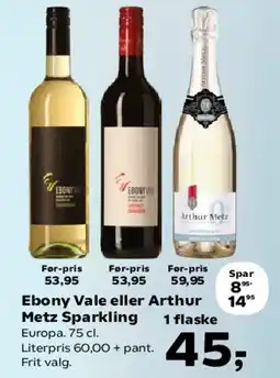 SuperBrugsen Ebony Vale eller Arthur Metz Sparkling tilbud