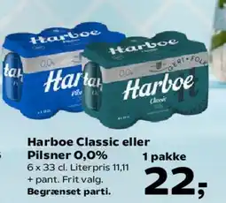 SuperBrugsen Harboe Classic eller Pilsner 0,0% tilbud