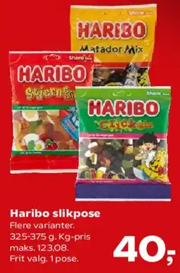 SuperBrugsen Haribo slikpose tilbud