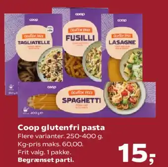 SuperBrugsen Coop glutenfri pasta tilbud
