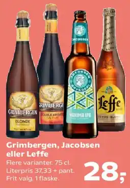 SuperBrugsen Grimbergen, Jacobsen eller Leffe tilbud