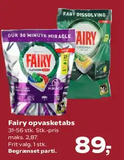 SuperBrugsen Fairy opvasketabs tilbud