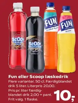 SuperBrugsen Fun eller Scoop læskedrik tilbud