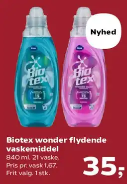 SuperBrugsen Biotex wonder flydende vaskemiddel tilbud