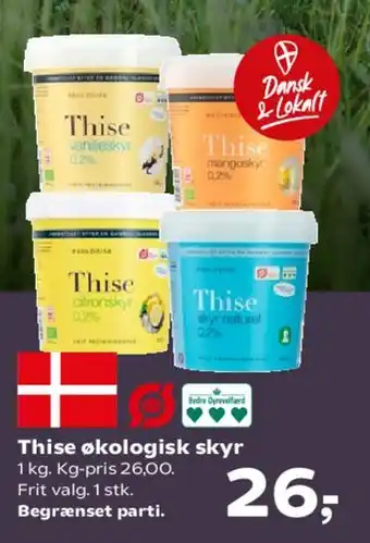 SuperBrugsen Thise økologisk skyr tilbud