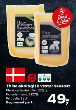 SuperBrugsen Thise økologisk vesterhavsost tilbud