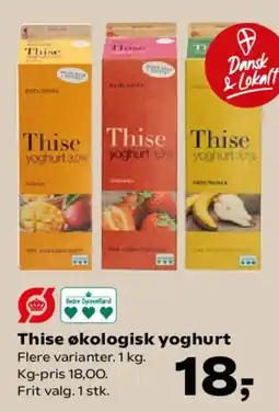 SuperBrugsen Thise økologisk yoghurt tilbud