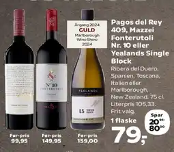 Kvickly Pagos del Rey / Mazzei Fonterutoli / Yealands Single Block tilbud