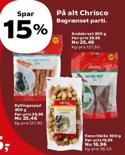 Kvickly På alt Chrisco (eksempel: Kyllingespyd) tilbud