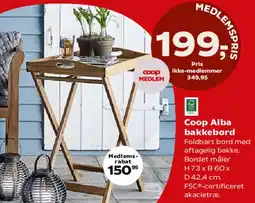 Kvickly Coop Alba bakke bord tilbud