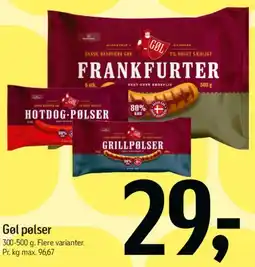 Føtex Pølser (Frankfurter / Hotdog / Grillpølser) tilbud
