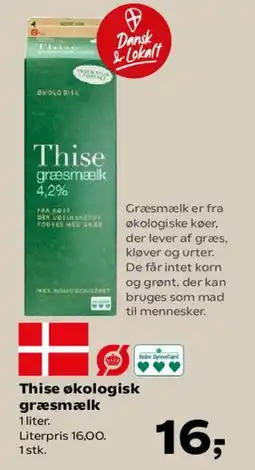 Kvickly Thise økologisk græsmælk 4,2% tilbud